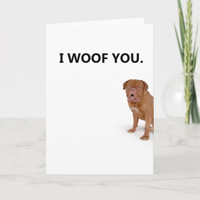 I love you dog greeting card (Front)