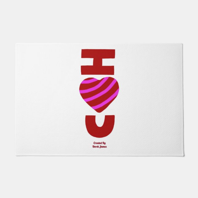 I Love You Door Mat (Front)