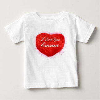 I Love You Emma Heart Baby T-Shirt