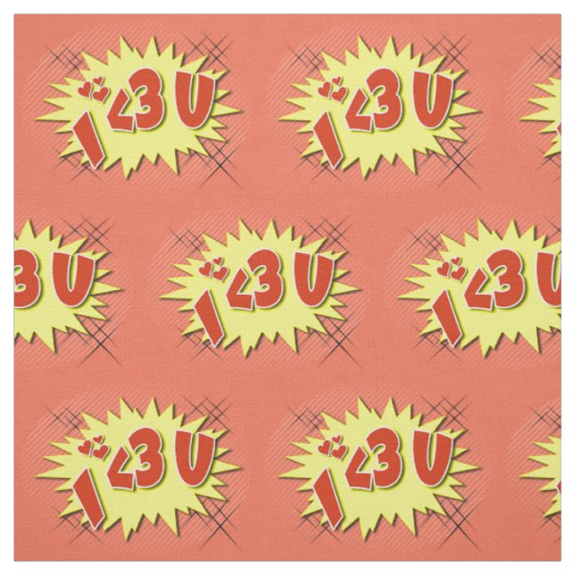 I love you fabric (Swatch)