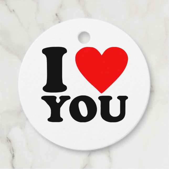 I Love You Favour Tags (Front)