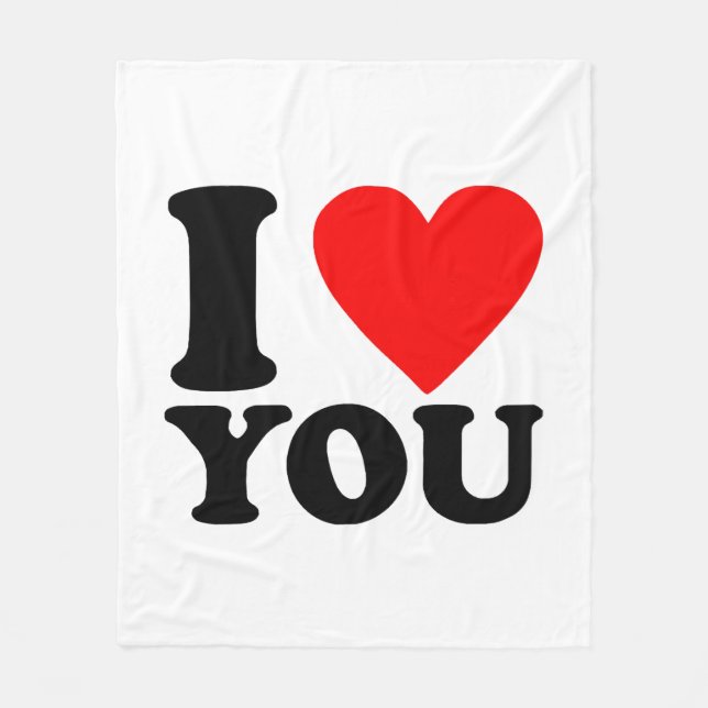 I Love You Fleece Blanket (Front)