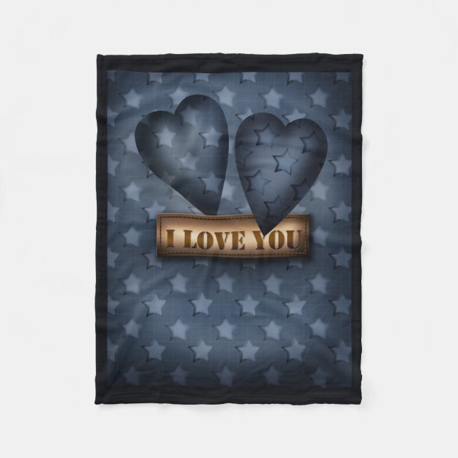 I love you fleece blanket (Front)