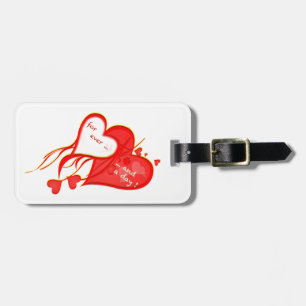 I LOVE YOU FOR EVER AND A DAY HEART LUGGAGE TAG