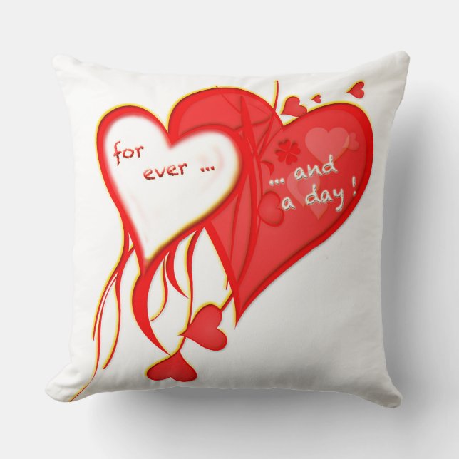 I LOVE YOU FOR EVER AND A DAY HEART Pillow (Front)