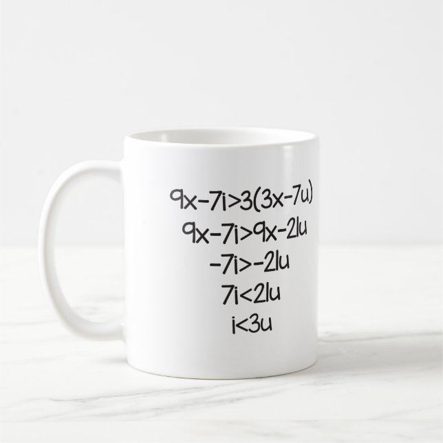 I love you for scientists, math teachers coffee mug (Left)