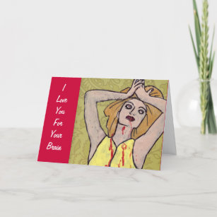 I Love You For Your Brain Valentine Holiday Card