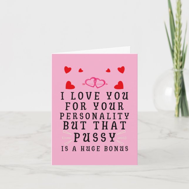 I Love You For Your Personality Card (Front)