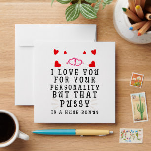I Love You For Your Personality Funny Anniversary Envelope
