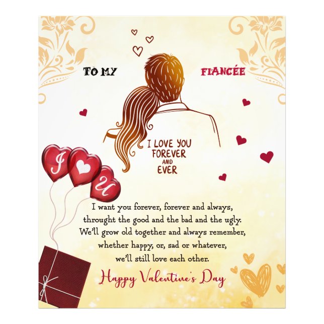 I Love You Forever And Ever| Happy Valentine's Day Photo Print (Front)