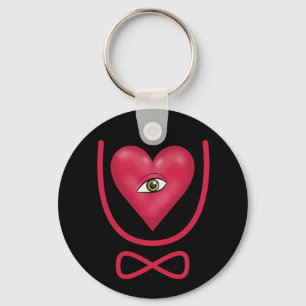 I love you forever Eye heart U eternity Key Ring