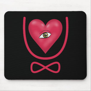 I love you forever Eye heart U eternity Mouse Mat