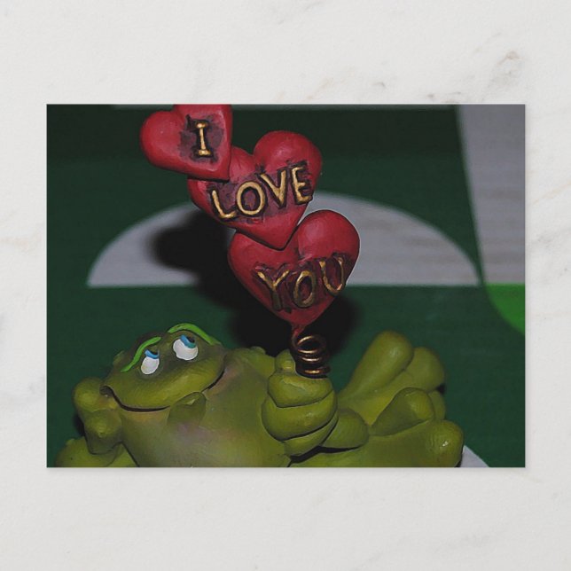 I Love You Frog Postcard (Front)