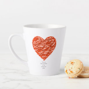 I love you from bottom of my cardiovascular system latte mug