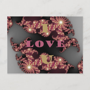 I love You from here to the galaxies Postcard