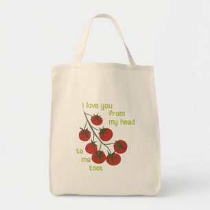 I love you from my head to my tomatoes tote bag