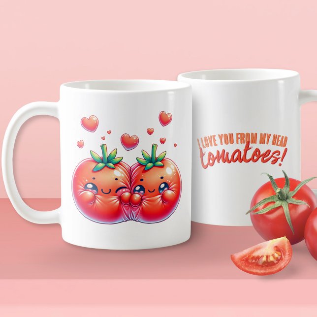 I Love You from My Head Tomatoes Coffee Mug (Creator Uploaded)