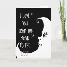 I love you from the moon...card