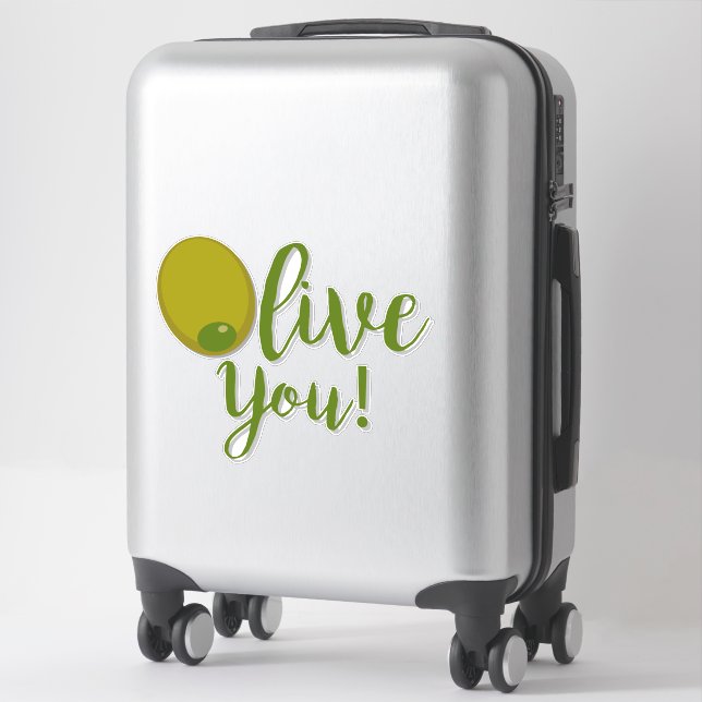 I Love You Funny Food Pun Text Quote (Suitcase)