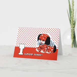 I Love You! Funny Puppy Valentine's Day Holiday Card