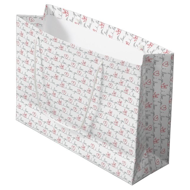 I Love you Gift Bag (Front Angled)