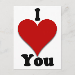 I Love You Gifts and Apparel Postcard