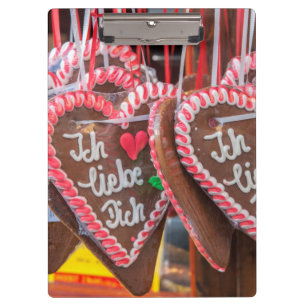 I Love You Gingerbread Hearts At The Holiday Clipboard
