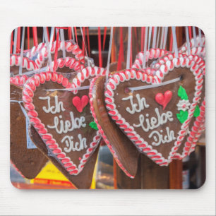 I Love You Gingerbread Hearts At The Holiday Mouse Mat
