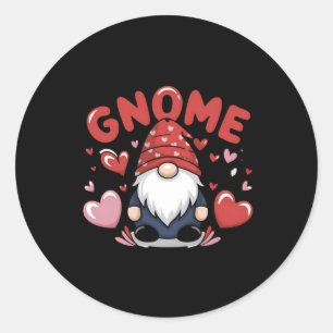 I Love You Gnome What Sticker1 Classic Round Sticker
