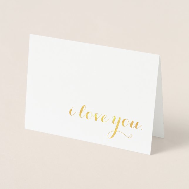 i love you gold foil foil card (Front)