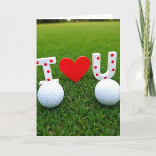 I Love You Golf Course Scene Card