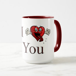 I Love You goofy heart Mug