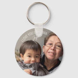 I Love You Grandma Baby Photo Keychain