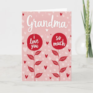 I Love You Grandma Floral Card