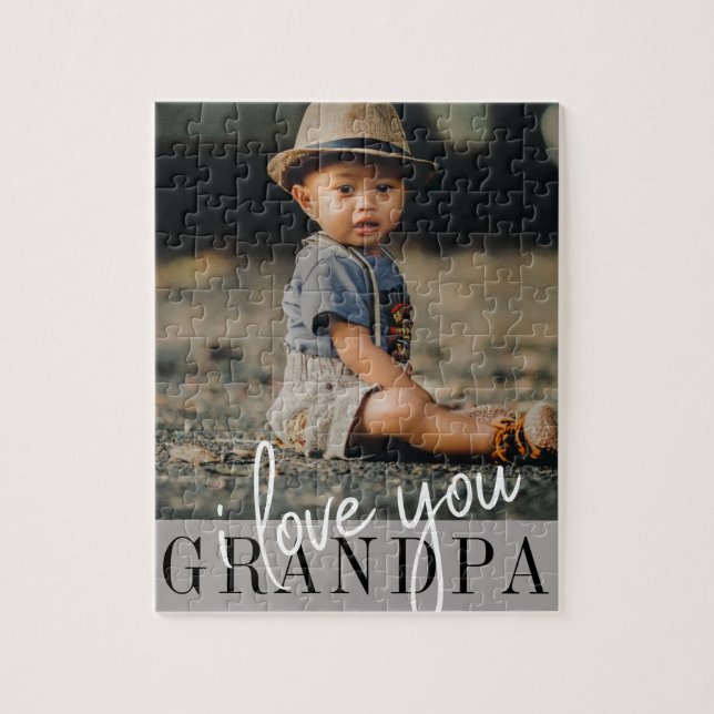 I Love You Grandpa Custom Photo Jigsaw Puzzle (Vertical)