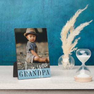 I Love You Grandpa Custom Photo Plaque