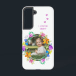 I LOVE YOU GRANNY Photo Colourful Floral Modern Samsung Galaxy Case<br><div class="desc">I LOVE YOU GRANNY Photo Colourful Floral Modern Smartphone Samsung Galaxy Case features your favourite photo surrounded by a floral wreath of colourful watercolor flowers. Personalised with your text such as "I love you granny" in modern elegant calligraphy script typography. Perfect for birthday, Christmas, Mother's Day, Grandparent's Day and more....</div>