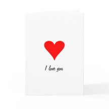 I Love You Greeting Card Valentine's Day Blank