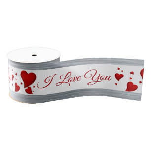 I love you grosgrain ribbon