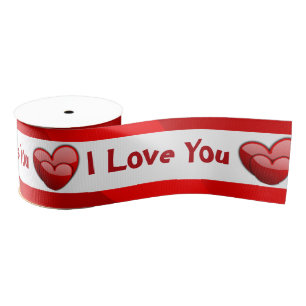 I love you grosgrain ribbon
