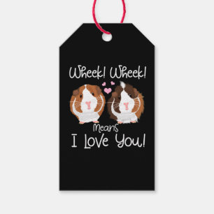 I Love You Guinea Pig Cavy Roddent Gift Tags