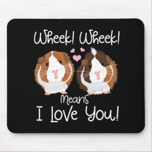 I Love You Guinea Pig Cavy Roddent Mouse Mat