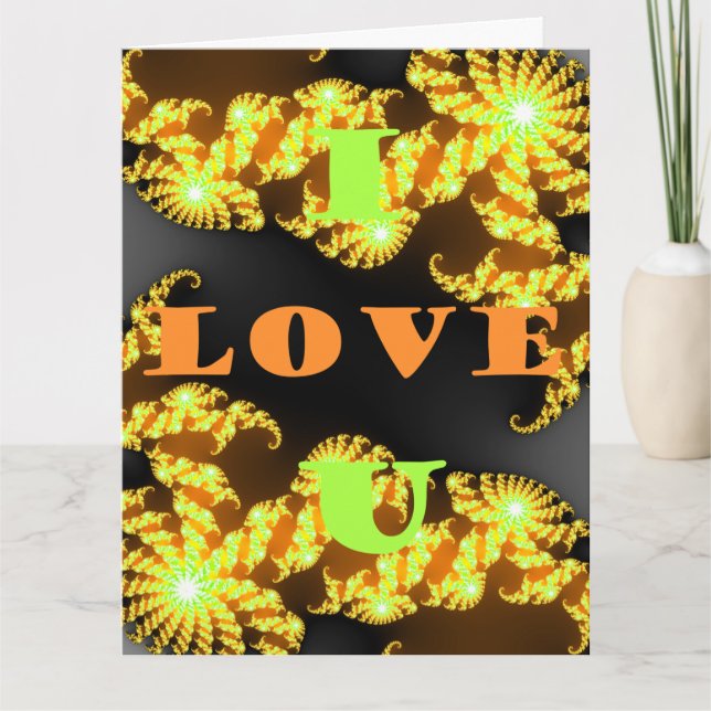 I love You Hakuna Matata Golden yellow best wishes Card (Front)