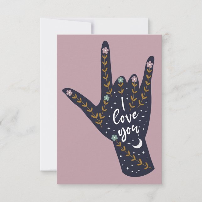 I Love You Hand Card (Front)