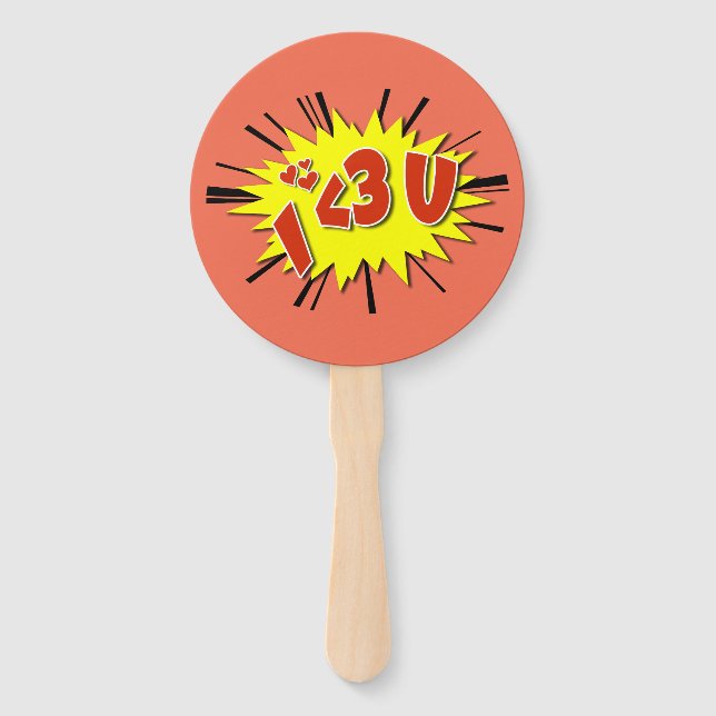 I love you hand fan (Front)