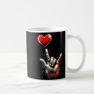 I Love You Hand Sign Asl Heart Women Kids Men Vale Coffee Mug