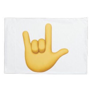 I Love You Hand Sign - Emoji Pillowcase