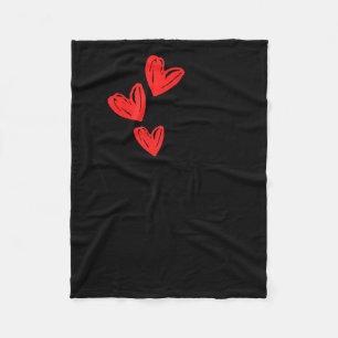 I-love You Hand Sign Heart Women Girls Valentines  Fleece Blanket