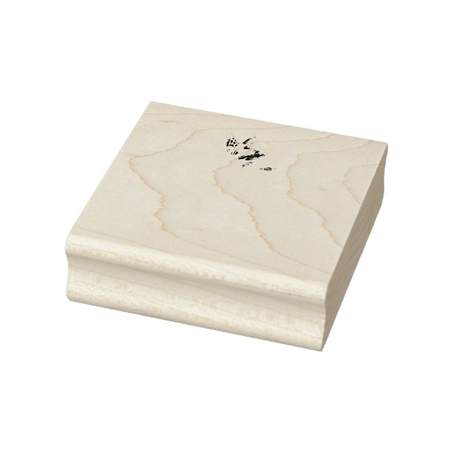 I Love You Hand Sign Language Butterfly Autism Rubber Stamp (Stamp)