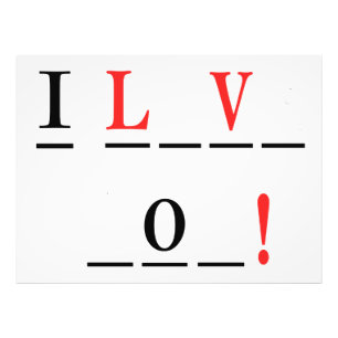 I Love You-Hangman Style by Shirley Taylor Photo Print
